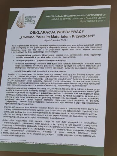 Treść Deklaracji współpracy Deklaracja Współpracy
